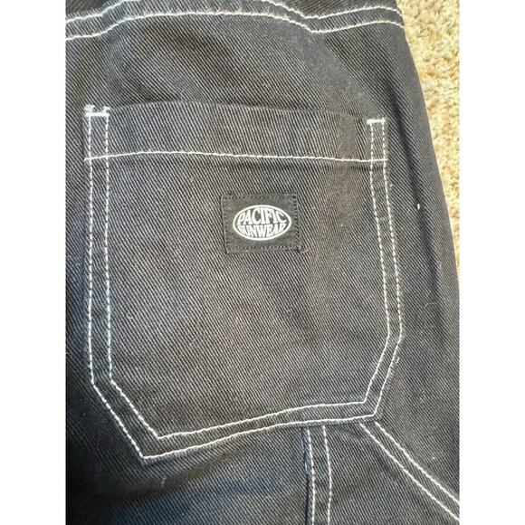PACSUN 90's Boyfriend Carpenter Jeans/Pants size women's 24; Black; NWT! - Picture 6 of 13